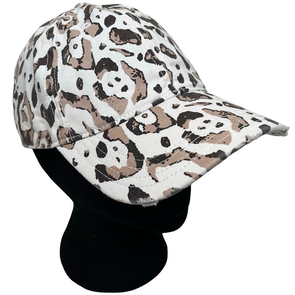 aerie Accessories - Aerie Dad Baseball Hat Cap OS Leopard Animal Print Distressed Strapback